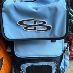 Boombah Rolling Softball / Baseball Gear Bag Blue